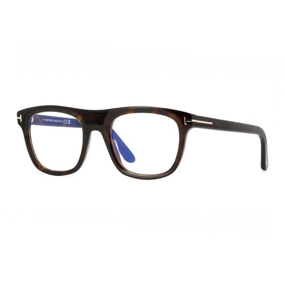 NEW TOM FORD EYEGLASSES DARK HAVANA MEN SQUARE EYEWEAR - Picture 1 of 3